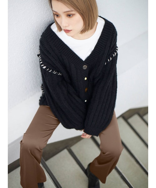 MURUA（ムルーア）の「シャイニーセミフレアパンツ（パンツ