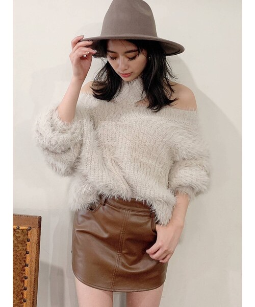 GYDA（ジェイダ）の「フェイクレザースカートライクショーパン（スカート・ブラック/キャメル・S/XS/M）」の17枚目の写真