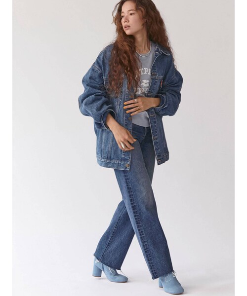 Ungrid 【10周年限定】Levi's別注 セルフカットストレートデニム Ungrid】【10周年限定】Levi's別注 セルフカットストレート
