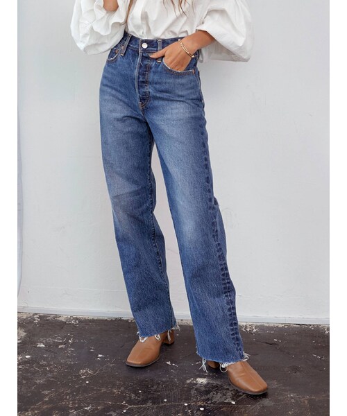 Ungrid 【10周年限定】Levi's別注 セルフカットストレートデニム Ungrid（アングリッド）の「【10周年限定】Levi's別注 セルフ
