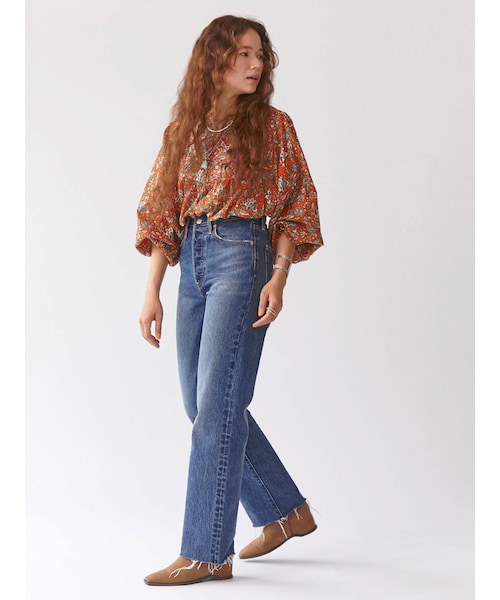 Ungrid 【10周年限定】Levi's別注 セルフカットストレートデニム Ungrid（アングリッド）の「【10周年限定】Levi's別注 セルフ