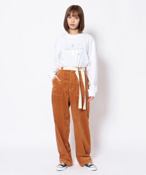 DROIT BELLO（ドロイトベロ）の「DROIT BELLO(ドロイトベロ) ベルト付きコーデュロイパンツ ★（パンツ・CHARCOL/CAMEL・XS/S/M）」の9枚目の写真