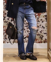 MUSE de Deuxieme classe | ブロークンイレギュラーヘムデニム(パンツ)