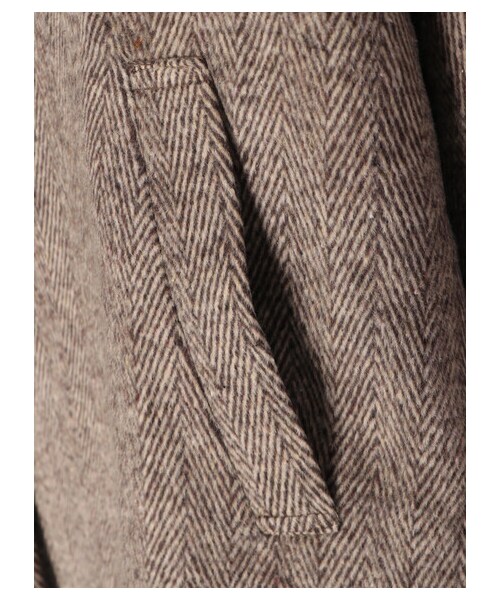 Green　Parks（グリーンパークス）の「・ELENCARE DUE ヘリンボーンショートコート（ジャケット/アウター・ブラック/ブラウン・F）」の15枚目の写真