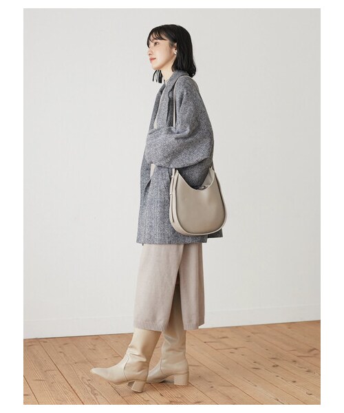 Green　Parks（グリーンパークス）の「・ELENCARE DUE ヘリンボーンショートコート（ジャケット/アウター・ブラック/ブラウン・F）」の5枚目の写真