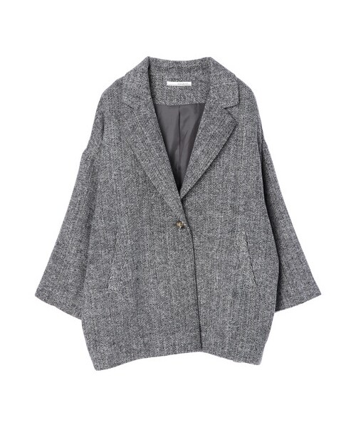 Green　Parks（グリーンパークス）の「・ELENCARE DUE ヘリンボーンショートコート（ジャケット/アウター・ブラック/ブラウン・F）」の18枚目の写真