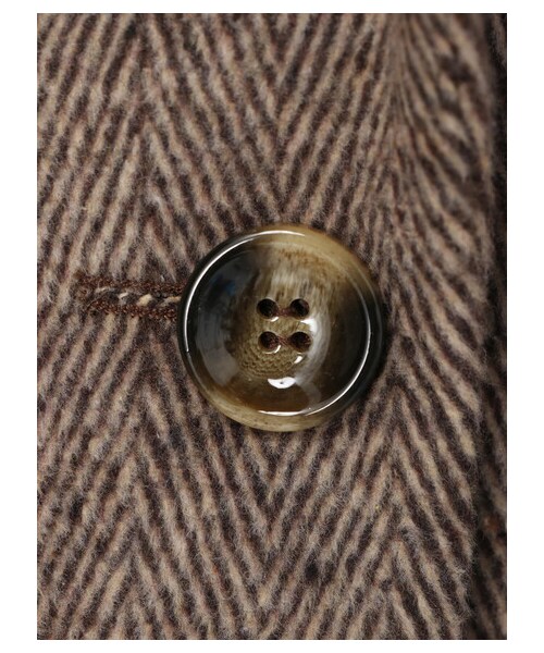 Green　Parks（グリーンパークス）の「・ELENCARE DUE ヘリンボーンショートコート（ジャケット/アウター・ブラック/ブラウン・F）」の14枚目の写真