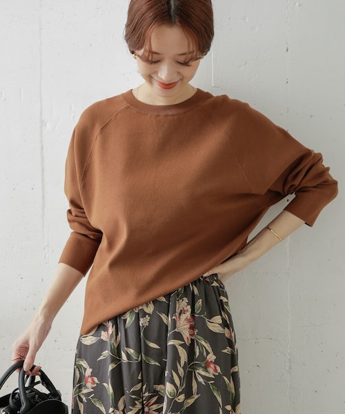 URBAN RESEARCH DOORS（アーバンリサーチドアーズ）の「ドルマンスリーブKNIT（その他・レディース・GREEN/CAMEL/DARK GRAY・one）」の12枚目の写真