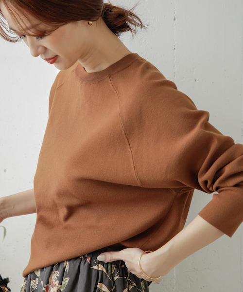 URBAN RESEARCH DOORS（アーバンリサーチドアーズ）の「ドルマンスリーブKNIT（その他・レディース・GREEN/CAMEL/DARK GRAY・one）」の4枚目の写真