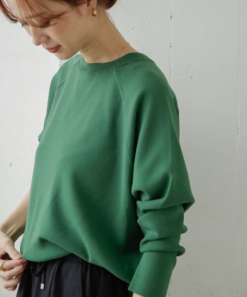 URBAN RESEARCH DOORS（アーバンリサーチドアーズ）の「ドルマンスリーブKNIT（その他・レディース・GREEN/CAMEL/DARK GRAY・one）」の19枚目の写真
