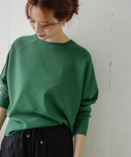 URBAN RESEARCH DOORS（アーバンリサーチドアーズ）の「ドルマンスリーブKNIT（その他・レディース・GREEN/CAMEL/DARK GRAY・one）」の20枚目の写真