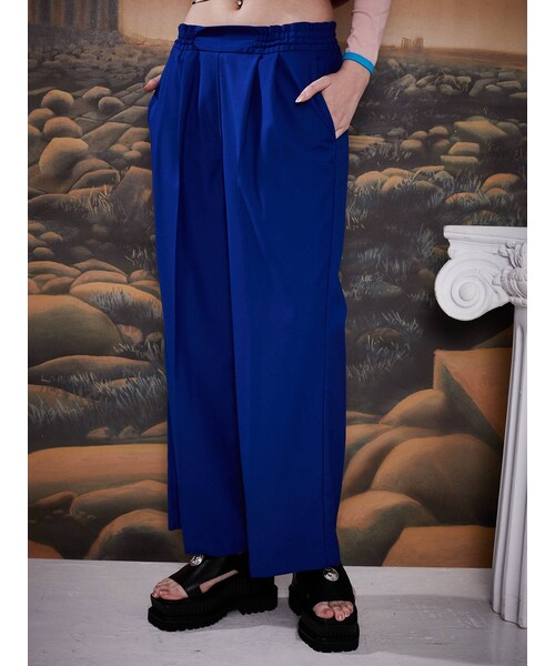 PAMEO POSE(パメオポーズ)の「2way Tuck Pants(パンツ・ベージュ/ブルー/オレンジ/ブラック・F)」の14枚目の写真