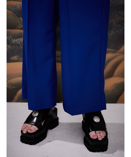 PAMEO POSE(パメオポーズ)の「2way Tuck Pants(パンツ・ベージュ/ブルー/オレンジ/ブラック・F)」の17枚目の写真