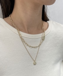 CAPRICIEUX LE'MAGE | 【GOLDY/ゴールディ】2WAYスクエアパーツネックレス(リング)