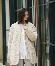 un dix cors | 【LAVENHAM(ラベンハム)】シェルパコート(ムートンコート)