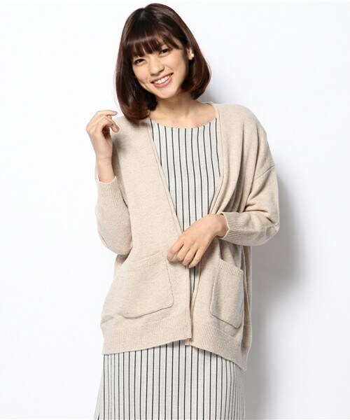 FREDY&GLOSTER（フレディアンドグロスター）の「【再値下げ！】撚り糸Bigカーディガン（カーディガン/ボレロ・レディース・グレー/ベージュ/グリーン系その他・38）」の2枚目の写真