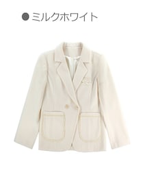 Bobon21 | 上品ガーリーテーラードジャケット-全２色-(テーラードジャケット)