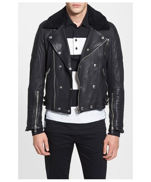 【美品】バーバリーロンドン　レザージャケット　フルジップ　ノバチェック　黒　XL BURBERRY LONDON レザージャケット ライダース ノバチェック 黒