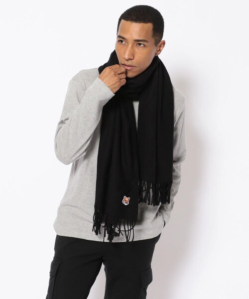 MAISON KITSUNE/メゾン キツネ/SMALL FOX HEAD WOOL SCARF
