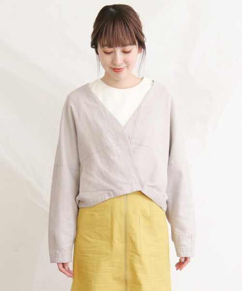 KBF(ケイビーエフ)の「カシュクールブルゾン∴(その他・レディース・BEIGE/ICE GRAY/BLUE・one)」の10枚目の写真