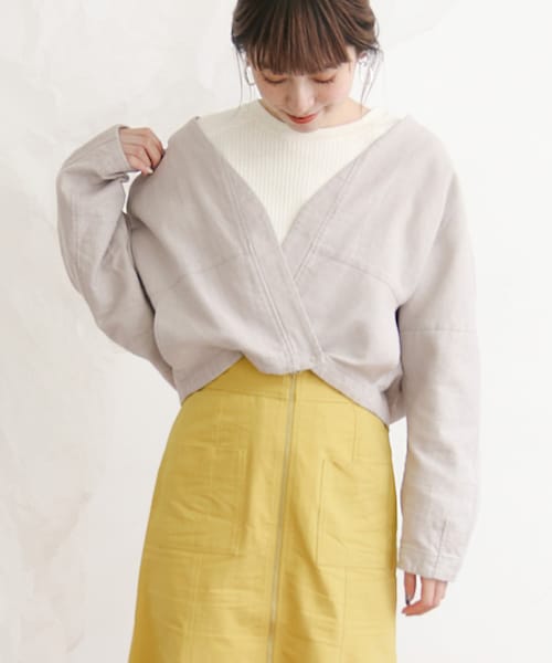 KBF(ケイビーエフ)の「カシュクールブルゾン∴(その他・レディース・BEIGE/ICE GRAY/BLUE・one)」の3枚目の写真