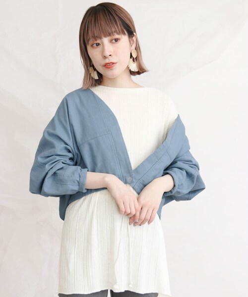 KBF(ケイビーエフ)の「カシュクールブルゾン∴(その他・レディース・BEIGE/ICE GRAY/BLUE・one)」の8枚目の写真