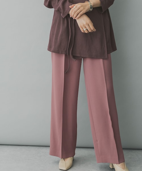 KBF+（ケービーエフプラス）の「KBF+ スソシボリパンツ∴（その他・レディース・L.BEIGE/DEEP PINK/CHARCOAL・36/38）」の12枚目の写真