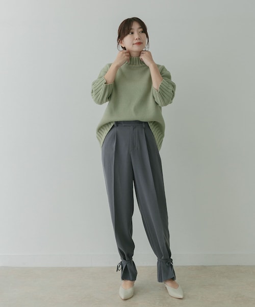 KBF+（ケービーエフプラス）の「KBF+ スソシボリパンツ∴（その他・レディース・L.BEIGE/DEEP PINK/CHARCOAL・36/38）」の20枚目の写真