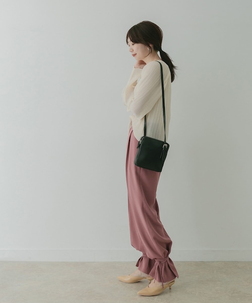 KBF+（ケービーエフプラス）の「KBF+ スソシボリパンツ∴（その他・レディース・L.BEIGE/DEEP PINK/CHARCOAL・36/38）」の11枚目の写真
