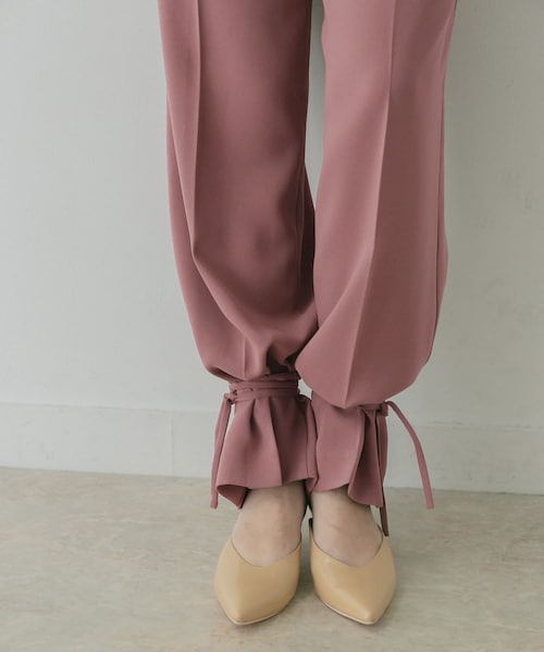 KBF+（ケービーエフプラス）の「KBF+ スソシボリパンツ∴（その他・レディース・L.BEIGE/DEEP PINK/CHARCOAL・36/38）」の9枚目の写真