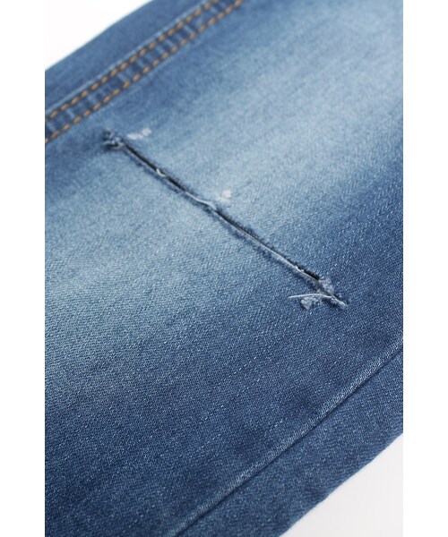 ORENDA(オレンダ)の「韓妞激瘦刷色破損修身牛仔褲(パンツ・レディース・淺藍/深藍・S/M/L)」の14枚目の写真