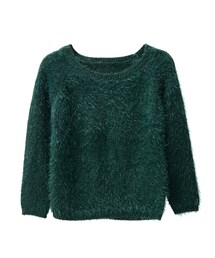 gracegift | 舒適感毛毛針織短版毛衣(トップス)