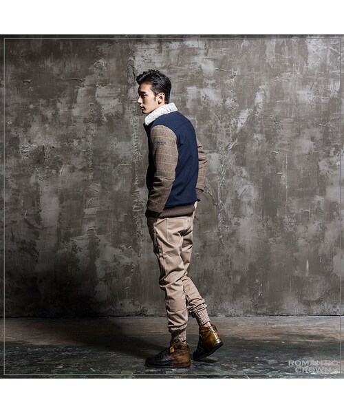 ROMANTIC CROWN（ロマンティッククラウン）の「HERRINGBONE CHECK DECK JACKET（ジャケット/アウター・メンズ・NAVY・M/L/XL）」の3枚目の写真