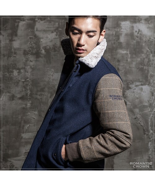 ROMANTIC CROWN（ロマンティッククラウン）の「HERRINGBONE CHECK DECK JACKET（ジャケット/アウター・メンズ・NAVY・M/L/XL）」の7枚目の写真