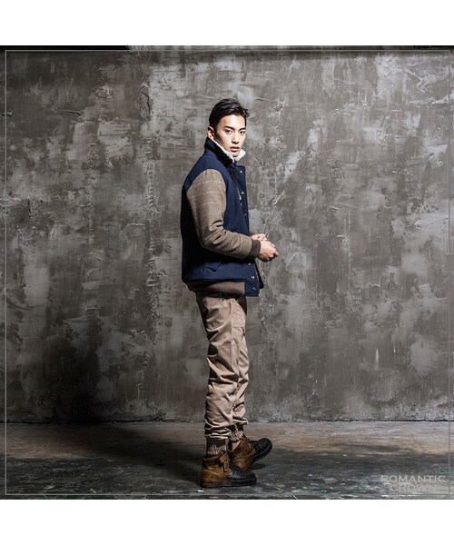 ROMANTIC CROWN（ロマンティッククラウン）の「HERRINGBONE CHECK DECK JACKET（ジャケット/アウター・メンズ・NAVY・M/L/XL）」の5枚目の写真