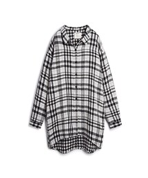 PAZZO | 韓系休閒慵懶格紋襯衫(トップス)