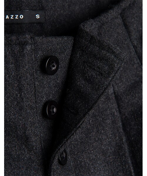 PAZZO（パッゾ）の「知性學院排釦打摺毛呢老爺褲（パンツ・レディース・黑灰・S/M/L）」の3枚目の写真