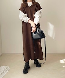 chocomee | ロングベストワンピ(ワンピース)