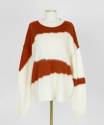 imvely | [IMVELY] ブラッシュタッチカラーブロックニット(ニット/セーター)