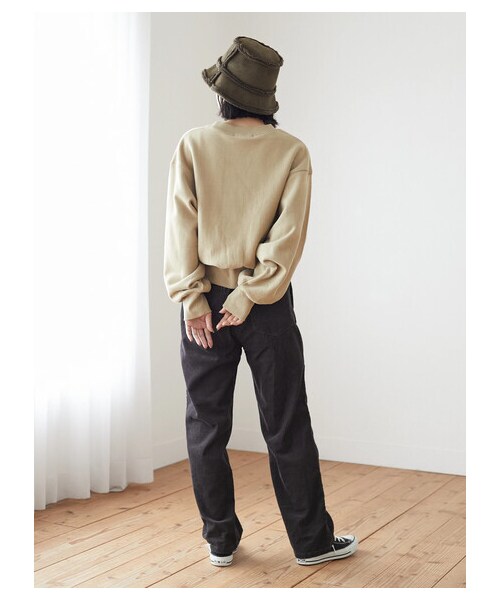 Green　Parks（グリーンパークス）の「コーデュロイイージーパンツ（パンツ・ライトグレー/チャコールグレー/サックスブルー/エクリュ・F）」の5枚目の写真