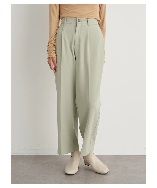 earth music&ecology(アースミュージックアンドエコロジー)の「ハイウエストタックストレートパンツ(パンツ・チャコールグレー/ピンク/ライトベージュ/ミント・S/M)」の21枚目の写真