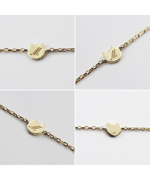 pinacoteca（ピナコテーカ）の「ピナコテーカ 752 チビネコ イニシャル ナンバー ブレスレット（ブレスレット・レディース・ゴールド・16.5cm）」の2枚目の写真