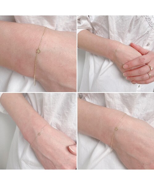 pinacoteca（ピナコテーカ）の「ピナコテーカ 752 チビネコ イニシャル ナンバー ブレスレット（ブレスレット・レディース・ゴールド・16.5cm）」の3枚目の写真