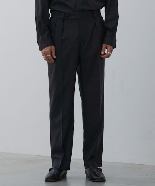 LIDNM（リドム）の「Super100s STRAIGHT TROUSERS（スラックス・メンズ・グレー/ブラック・S/M/L）」の4枚目の写真