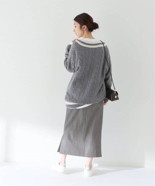 SLOBE IENA スローブイエナ トロペンシルスカート　グレー　38 SLOBE IENA（スローブイエナ）の「トロペンシルスカート