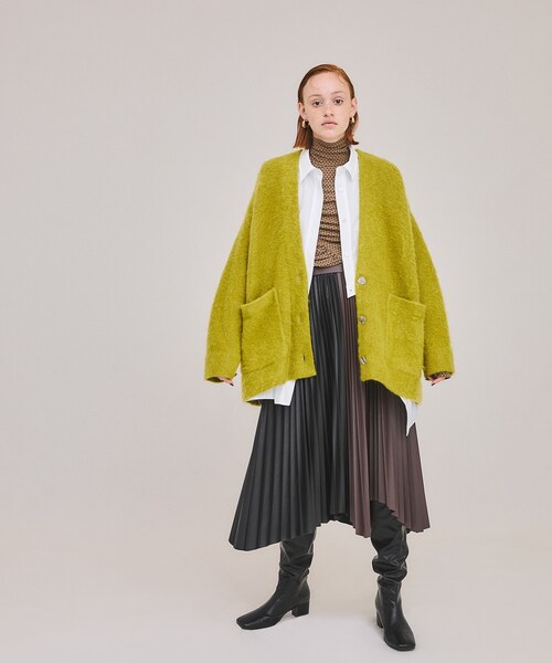 PUBLIC TOKYO（パブリックトウキョウ）の「〈BAILA11月号掲載商品〉モヘアローゲージカーデ（ニット/セーター・レディース・BGE/TAN/BRN/MTD・FREE）」の3枚目の写真