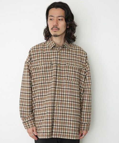 URBAN RESEARCH Sonny Label（アーバンリサーチサニーレーベル）の「チェックCPOシャツブルゾン（その他・メンズ・オレンジ系/ベージュ系・M/L）」の10枚目の写真
