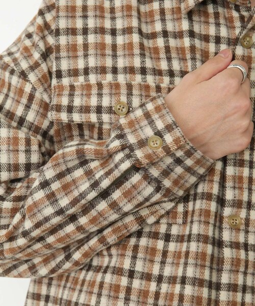URBAN RESEARCH Sonny Label（アーバンリサーチサニーレーベル）の「チェックCPOシャツブルゾン（その他・メンズ・オレンジ系/ベージュ系・M/L）」の15枚目の写真