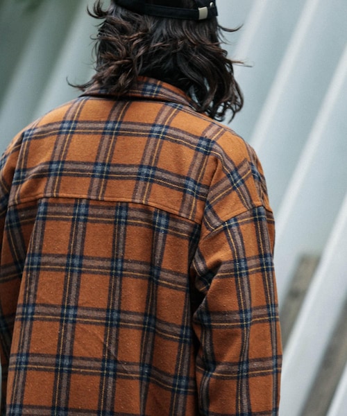 URBAN RESEARCH Sonny Label（アーバンリサーチサニーレーベル）の「チェックCPOシャツブルゾン（その他・メンズ・オレンジ系/ベージュ系・M/L）」の3枚目の写真