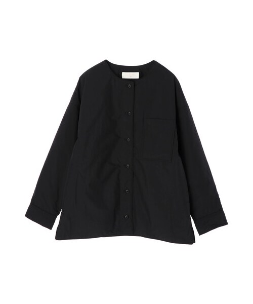 Green Parks(グリーンパークス)の「ノーカラー薄綿シャツブルゾン(ジャケット/アウター・チャコールグレー/ブラック/ライトベージュ・F)」の16枚目の写真